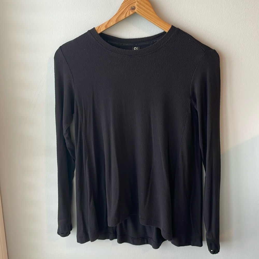 Athleta Girl Ribbed‎ Swing Long Sleeve Crewneck Top